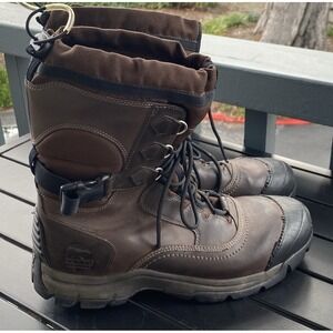 Sorel Full Tilt 09 Men's Winter Boots Size 12 Brown Black Waterproof Insulated